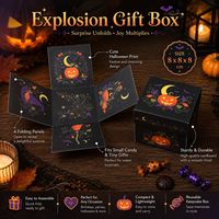 Nouveau best-seller transfrontalier pour Halloween : Boîte cadeau en carton à motif double face avec pelliculage mat