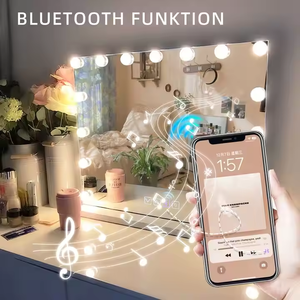 Miroir de maquillage à DEL, couleur professionnelle, lumière tactile, gradation, miroir de maquillage personnalisé et décoration murale - Product Image 5