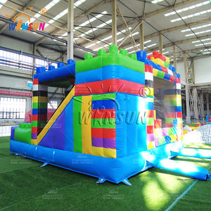 Casa de salto inflable de bloque semicerrado para fiesta comercial de alta calidad Winsun Castillo hinchable ignífugo impermeable tamaño personalizado - Product Image 6