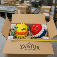 YAOYUE Ballon interactif pour chien, jouet sonore, distributeur de friandises à libération lente, nettoyant pour les dents, 3 couleurs