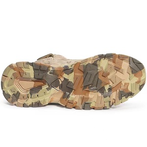 आउटडोर शिकार पर्वतारोहण सामरिक जूते पॉलिएस्टर कैनवास ऊपरी वाटरप्रूफ लुभावनी विरोधी पर्ची कछलावरण पतली रबर - Product Image 4