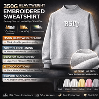 Sweat-shirt réversible à col montant surdimensionné de haute qualité, service OEM, sweat-shirt personnalisé pour hommes et femmes, style hip-hop, automne