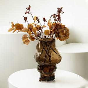 Retro European Ins Handmade Leopard Print Tortoise Shell Colorful <b>Glass</b> <b>Vase</b> Flower Arrangement Ornaments Leopard Print <b>Vase</b> - Product Image 4