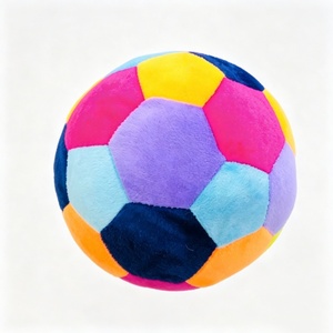 Customized Colorful plush soccer ball Rainbow plush ball <b>toy</b> <b>Soft</b> <b>stuffed</b> ball for kids - Product Image 1