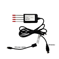Capteur de testeur de sol NPK EC conductivité température humidité pH 7 en 1 IoT LoRa LoRaWAN USB vers Type-C pour l'agriculture