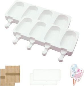 In the Trend 3 Cavities Fruit Shape Ice Cream Maker Silicone <b>Molds</b> Food Grade BPA Free Durable DIY Popsicle Lolly Customizable - Product Image 1