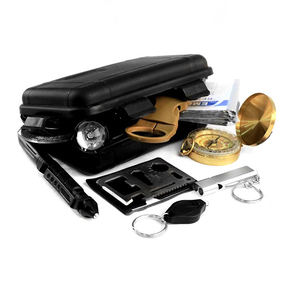 Negro Naranja Caja verde Bolsillo multifuncional Supervivencia Desastres naturales Kits Juego de supervivencia de emergencia Viaje Camping - Product Image 4