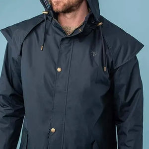 <span class=keywords><strong>Chubasquero</strong></span> impermeable para <span class=keywords><strong>hombre</strong></span>, poncho de lluvia reutilizable para excursionistas con capucha, Chaqueta larga múltiple, exterior urbano - Product Image 4
