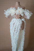 Robe à fleurs Robes de mariée de bal Robe de mariée Robes de mariée de luxe Blanc