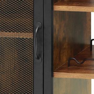 Bette Home Armoire 2 portes Armoire de rangement en bois Armoire à vin Salon Industria <span class=keywords><strong>Bar</strong></span> à vin - Product Image 4