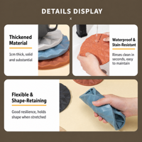 Set de table en silicone de style nordique, luxe léger, résistant à la chaleur, épaisseur 1 cm, diamètre 16 cm, inspiré d'Instagram, pour la maison