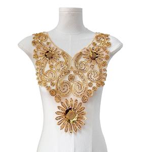 Foshan Guangzhou Usine Personnalisée Broderie Galons Ruban <span class=keywords><strong>Bazin</strong></span> à Coudre Strass Perlé Paillettes Colliers Pour <span class=keywords><strong>Robe</strong></span> <span class=keywords><strong>Africaine</strong></span> - Product Image 2