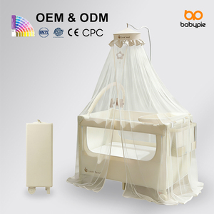 Culla Portatile da Viaggio Collegabile al <span class=keywords><strong>Letto</strong></span> con Ruote e Zanzariera Conforme agli Standard ASTM - Product Image 1