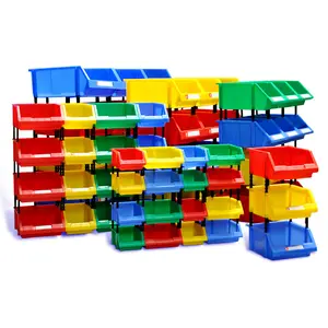 קטן חילוף Stackable שטח אחסון פלסטיק ארגונית כלי חלקי סל Box