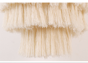 Handgefertigter Bestickter Kronleuchter Makramee-Lampenschirm Moderner Strandstil für Esszimmer Hängende Dekorationen Innen- & Außenbereich - Product Image 2