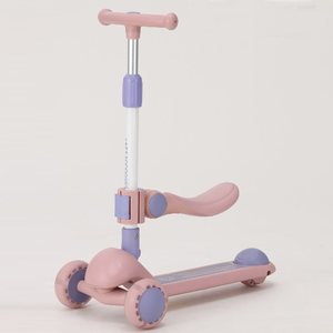 Xe trượt scooter trẻ em kiểu dáng dễ thương có thể gập lại với đèn <span class=keywords><strong>LED</strong></span> dành cho trẻ em từ 2-12 tuổi Thể thao ngoài trời Giải trí Đồ chơi nhẹ - Product Image 4