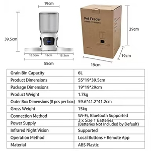 Distributeur de nourriture intelligent pour animaux de compagnie OEM personnalisé 6L avec double caméra, conception anti-fuite, contrôle par application et appel vidéo bidirectionnel à distance - Product Image 6