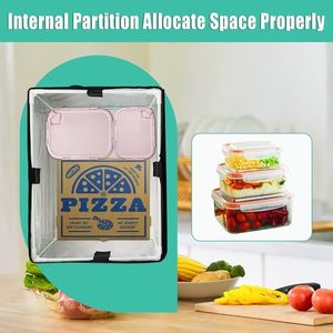 Mochila Térmica de Gran Capacidad de Doble Capa para Entrega de Pizza en Motocicleta, Bolsa Térmica para Alimentos, Mochila para Entrega de Pizza - Product Image 6