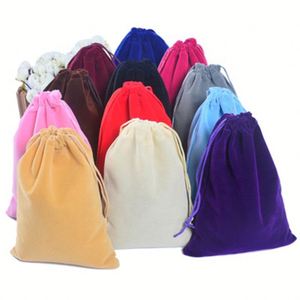 ถุงกำมะหยี่ขนาด 13x18 ซม. สำหรับใส่เครื่องประดับ ของเล่น เครื่องสำอาง เสื้อผ้า บรรจุภัณฑ์งานแต่งงาน ของใช้ในงานปาร์ตี้ ลูกปัด และของจุกจิก - Product Image 1