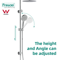 Frascio australien 304 acier inoxydable filigrane ensemble de douche salle de bain double douche sur Rail colonne de douche avec ensemble d'entrée d'eau