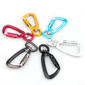 Mosqueton en alliage d'aluminium 7075 de haute qualité 4KN, logo personnalisé, petite vis avec crochet pivotant pour l'industrie lourde et la laisse de chien - Product Image 3