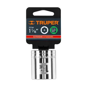 Boîte de 6 douilles à 6 points de 1-1/16 po, entraînement 1/2 po, TRUPER - Product Image 3