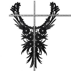 Collier de cou de dentelle de <span class=keywords><strong>crochet</strong></span> de broderie de 100% coton <span class=keywords><strong>pour</strong></span> la coutume de vêtement - Product Image 6