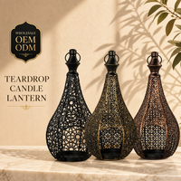 Nouvel Arrivage Transfrontalier : Lampe à Vent de Style Lanterne en Fer Forgé Creusé, Porte-Bougie Vintage pour Décoration Intérieure