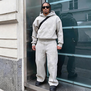 Conjunto de Sudadera y Pantalones Deportivos Personalizados, Chándal de Invierno <span class=keywords><strong>para</strong></span> <span class=keywords><strong>Hombre</strong></span>, Cortavientos, Chándal Holgado con Pantalones Acampanados - Product Image 2