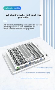 PC de panel industrial de 18,5/19/19 pulgadas con pantalla táctil de aluminio sin ventilador impermeable IP65 computadora integrada de pared en stock - Product Image 5