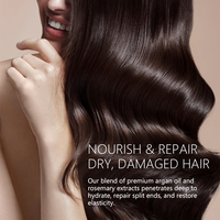 Huile de croissance des cheveux OEM à l'argan et au romarin, traitement naturel anti-chute pour le cuir chevelu, favorisant une pousse rapide des cheveux