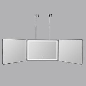 Miroir de maquillage/coiffure pliable à écran tactile éclairé, grossissement 1X, réglable, rétractable, à suspendre, très vendu - Product Image 2