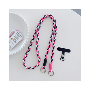 Wholesale Custom Color Personalized LOGO Nylon/Polyester Durable Eco-Friendly Soft Rope Mobile Phone Strap Lanyard Promotional