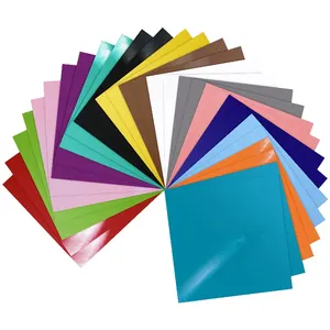 laminasyon kalıp kesici kimlik Suppliers-ID vinil çeşitli renkli PVC özel vinil yapışkanlı 12 "x 12" 30 Sheets/Pack Craft kesiciler için araba çıkartması reklam tabelaları