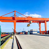 Grue portique à double poutre extra large de 40,5 tonnes montée sur rail pour les opérations de terminaux miniers