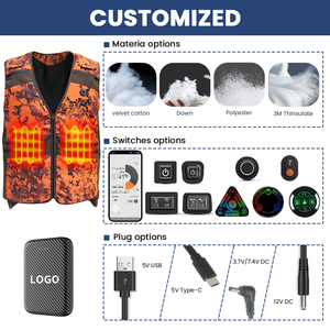 Gilet chauffant imperméable à l'eau, design camouflage, pour la chasse, la pêche, coupe-vent, respirant, gilet chauffant pour la chasse - Product Image 4