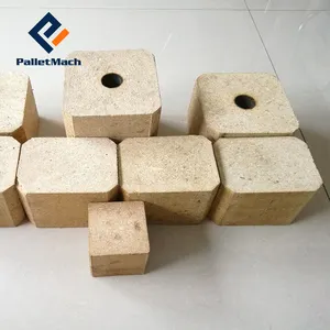 Blocchi di Pallet pressati con trucioli di legno di segatura automatica a doppia testa che fanno macchina