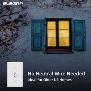 Elegrp đơn cực hoặc 3-cách tấm Tường bao gồm kỹ thuật số chuyển đổi <span class=keywords><strong>Dimmer</strong></span> chuyển đổi cho LED CFL và sợi đốt ánh sáng bóng đèn - Product Image 4