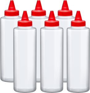 Botellas de Plástico PET de Grado Alimenticio para Miel y Sirope, con Tapa de Cepillo, 250ml 450ml, Botella para Salsas con Serigrafía, 100 Unidades, Transparentes - Product Image 4