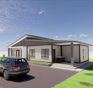 Casa modular de acero de diseño moderno Villas inmobiliarias hechas en fábrica en Texas <span class=keywords><strong>Roadhouse</strong></span> Style - Product Image 5