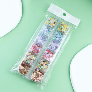 12 grilles holographique lumière Pastel fleur de prunier Nail Art paillettes <span class=keywords><strong>Macaron</strong></span> 4mm flocons de fleurs scintillants <span class=keywords><strong>pour</strong></span> la décoration d'art des <span class=keywords><strong>ongles</strong></span> - Product Image 5