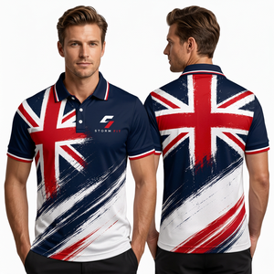 Camiseta Polo Deportiva de Secado Rápido para Hombre, Marca Storm Fit, de Poliéster, Manga Corta, Estampado por Sublimación, Corte Regular, Diseño Deportivo, Logotipo Frontal - Product Image 1