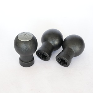 Pomo de palanca de cambios de coche, cuero negro, gris, tapa electrochapada, compatible con Suzuki, cabezal de cambio ergonómico DZ25 Q1-2 - Product Image 4