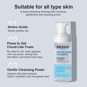 Nettoyant visage en profondeur Riginas Private Label, nettoyant visage hydratant pour peaux normales - Product Image 6