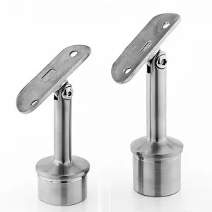 Factory Direct Sale Stainless Steel Handrail Accessories Stair Parts Railing Fitting Balustrade Handrail Bracket for Round Tube