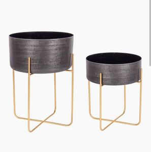 Macetero Metálico con Soporte para Plantas Decorativas de Interior, Hogar, Oficina y Decoración de Interiores Comerciales - Product Image 6