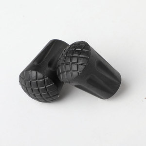 Protecteur de pointe de bâton de randonnée 11 mm, manchon en maille noire, patin antidérapant en aluminium pour bâtons de trekking - Product Image 2