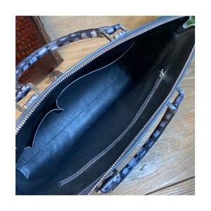 패션 스타일 최고 등급 이국적인 정품 악어 가죽 서류 가방 - Product Image 5