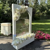 Panneau d'eau en acrylique élégant et moderne pour décoration de fête intérieure/extérieure, fontaine cascade pour mariage, panneau de bienvenue