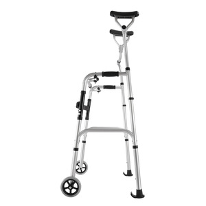 Andador plegable portátil de dos ruedas para ayudar A los discapacitados y ancianos A caminar - Product Image 2